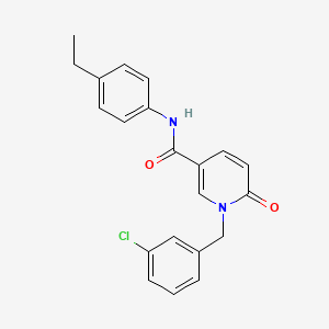 molecular formula C21H19ClN2O2 B3311948 1-(3-chlorobenzyl)-N-(4-ethylphenyl)-6-oxo-1,6-dihydropyridine-3-carboxamide CAS No. 946280-28-0