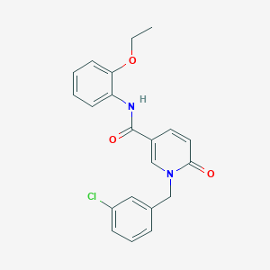 molecular formula C21H19ClN2O3 B3311956 1-(3-chlorobenzyl)-N-(2-ethoxyphenyl)-6-oxo-1,6-dihydropyridine-3-carboxamide CAS No. 946280-40-6