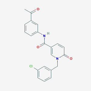 N-(3-acetylphenyl)-1-(3-chlorobenzyl)-6-oxo-1,6-dihydropyridine-3-carboxamide