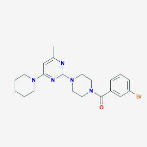 molecular formula C21H26BrN5O B3311966 2-[4-(3-Bromobenzoyl)piperazin-1-yl]-4-methyl-6-piperidin-1-ylpyrimidine CAS No. 946281-05-6