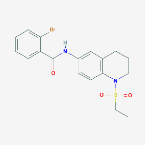 molecular formula C18H19BrN2O3S B3311975 2-bromo-N-(1-(ethylsulfonyl)-1,2,3,4-tetrahydroquinolin-6-yl)benzamide CAS No. 946282-68-4