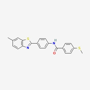 N-(4-(6-methylbenzo[d]thiazol-2-yl)phenyl)-4-(methylthio)benzamide