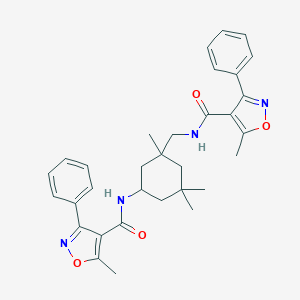 molecular formula C32H36N4O4 B331202 5-methyl-3-phenyl-N-[3,3,5-trimethyl-5-({[(5-methyl-3-phenyl-4-isoxazolyl)carbonyl]amino}methyl)cyclohexyl]-4-isoxazolecarboxamide 