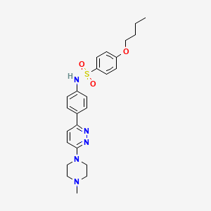 4-butoxy-N-(4-(6-(4-methylpiperazin-1-yl)pyridazin-3-yl)phenyl)benzenesulfonamide