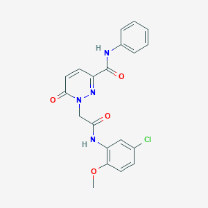 molecular formula C20H17ClN4O4 B3312027 1-(2-((5-chloro-2-methoxyphenyl)amino)-2-oxoethyl)-6-oxo-N-phenyl-1,6-dihydropyridazine-3-carboxamide CAS No. 946287-66-7