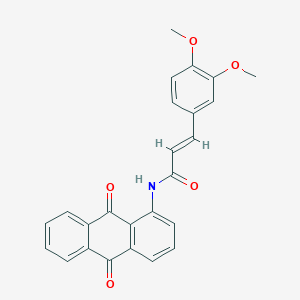 molecular formula C25H19NO5 B331204 3-(3,4-dimethoxyphenyl)-N-(9,10-dioxo-9,10-dihydro-1-anthracenyl)acrylamide 