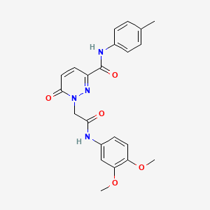 1-(2-((3,4-dimethoxyphenyl)amino)-2-oxoethyl)-6-oxo-N-(p-tolyl)-1,6-dihydropyridazine-3-carboxamide