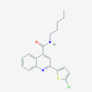 molecular formula C19H19ClN2OS B331205 2-(5-chlorothiophen-2-yl)-N-pentylquinoline-4-carboxamide 