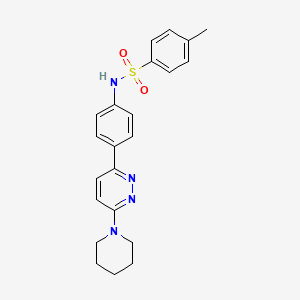 molecular formula C22H24N4O2S B3312052 4-methyl-N-[4-(6-piperidin-1-ylpyridazin-3-yl)phenyl]benzenesulfonamide CAS No. 946287-90-7