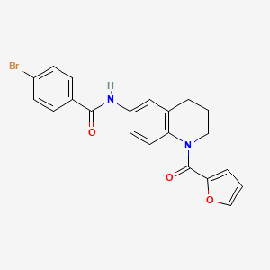 molecular formula C21H17BrN2O3 B3312057 4-bromo-N-(1-(furan-2-carbonyl)-1,2,3,4-tetrahydroquinolin-6-yl)benzamide CAS No. 946288-98-8