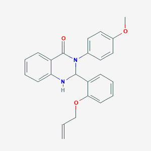 molecular formula C24H22N2O3 B331207 2-[2-(allyloxy)phenyl]-3-(4-methoxyphenyl)-2,3-dihydro-4(1H)-quinazolinone 