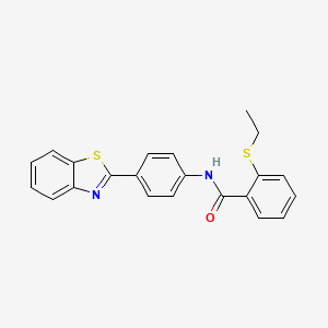 molecular formula C22H18N2OS2 B3312072 N-(4-(benzo[d]thiazol-2-yl)phenyl)-2-(ethylthio)benzamide CAS No. 946289-65-2