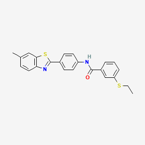 3-(ethylthio)-N-(4-(6-methylbenzo[d]thiazol-2-yl)phenyl)benzamide