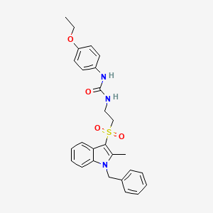 molecular formula C27H29N3O4S B3312099 1-(2-((1-benzyl-2-methyl-1H-indol-3-yl)sulfonyl)ethyl)-3-(4-ethoxyphenyl)urea CAS No. 946291-78-7