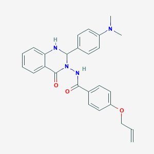 molecular formula C26H26N4O3 B331215 4-(allyloxy)-N-(2-[4-(dimethylamino)phenyl]-4-oxo-1,4-dihydro-3(2H)-quinazolinyl)benzamide 
