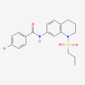 4-bromo-N-(1-(propylsulfonyl)-1,2,3,4-tetrahydroquinolin-7-yl)benzamide