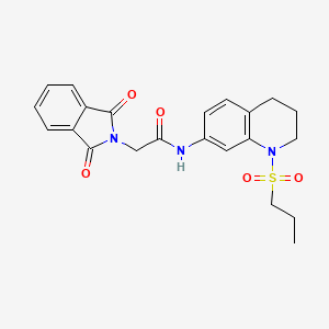 molecular formula C22H23N3O5S B3312179 2-(1,3-dioxoisoindolin-2-yl)-N-(1-(propylsulfonyl)-1,2,3,4-tetrahydroquinolin-7-yl)acetamide CAS No. 946299-77-0