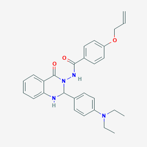 molecular formula C28H30N4O3 B331218 4-(allyloxy)-N-(2-[4-(diethylamino)phenyl]-4-oxo-1,4-dihydro-3(2H)-quinazolinyl)benzamide 