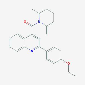 molecular formula C25H28N2O2 B331221 (2,6-Dimethylpiperidin-1-yl)[2-(4-ethoxyphenyl)quinolin-4-yl]methanone 