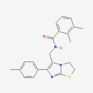 molecular formula C22H23N3OS B3312215 2,3-dimethyl-N-((6-(p-tolyl)-2,3-dihydroimidazo[2,1-b]thiazol-5-yl)methyl)benzamide CAS No. 946302-20-1