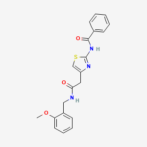molecular formula C20H19N3O3S B3312229 N-(4-(2-((2-methoxybenzyl)amino)-2-oxoethyl)thiazol-2-yl)benzamide CAS No. 946304-53-6