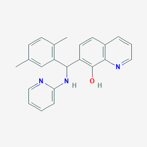 molecular formula C23H21N3O B331223 7-[(2,5-Dimethylphenyl)(pyridin-2-ylamino)methyl]quinolin-8-ol 