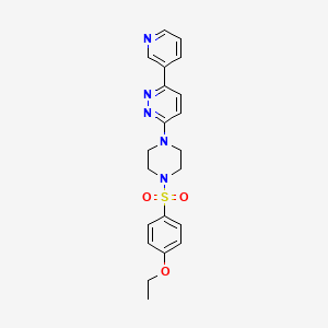 molecular formula C21H23N5O3S B3312230 3-(4-((4-Ethoxyphenyl)sulfonyl)piperazin-1-yl)-6-(pyridin-3-yl)pyridazine CAS No. 946304-68-3