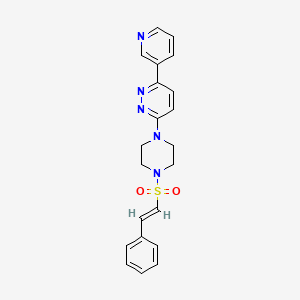 (E)-3-(pyridin-3-yl)-6-(4-(styrylsulfonyl)piperazin-1-yl)pyridazine