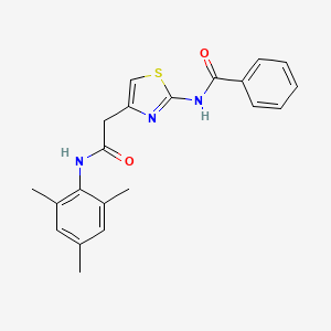 molecular formula C21H21N3O2S B3312236 N-(4-(2-(mesitylamino)-2-oxoethyl)thiazol-2-yl)benzamide CAS No. 946304-94-5