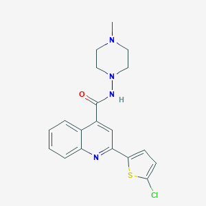 molecular formula C19H19ClN4OS B331226 2-(5-chloro-2-thienyl)-N-(4-methylpiperazino)-4-quinolinecarboxamide 
