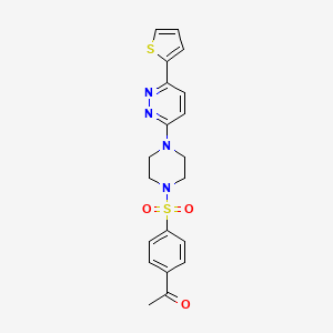 molecular formula C20H20N4O3S2 B3312268 1-(4-((4-(6-(Thiophen-2-yl)pyridazin-3-yl)piperazin-1-yl)sulfonyl)phenyl)ethanone CAS No. 946305-36-8