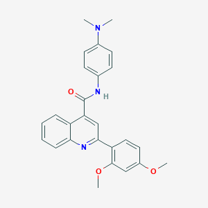 2-(2,4-dimethoxyphenyl)-N-[4-(dimethylamino)phenyl]-4-quinolinecarboxamide
