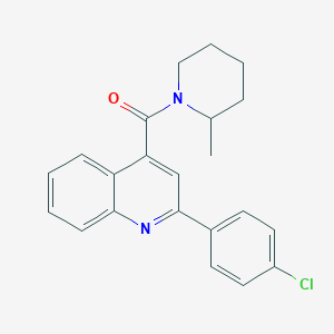 molecular formula C22H21ClN2O B331229 2-(4-Chlorophenyl)-4-[(2-methyl-1-piperidinyl)carbonyl]quinoline 