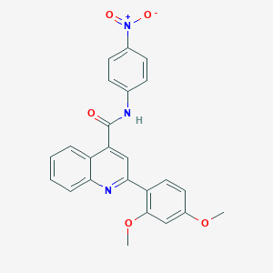 molecular formula C24H19N3O5 B331231 2-(2,4-dimethoxyphenyl)-N-(4-nitrophenyl)quinoline-4-carboxamide 
