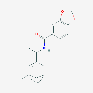 molecular formula C20H25NO3 B331232 N-[1-(1-adamantyl)ethyl]-1,3-benzodioxole-5-carboxamide 