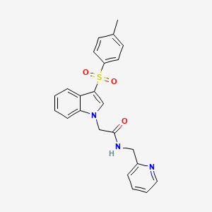 N-(pyridin-2-ylmethyl)-2-(3-tosyl-1H-indol-1-yl)acetamide