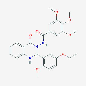 molecular formula C27H29N3O7 B331236 N-(2-(5-ethoxy-2-methoxyphenyl)-4-oxo-1,4-dihydro-3(2H)-quinazolinyl)-3,4,5-trimethoxybenzamide 