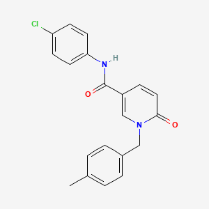 molecular formula C20H17ClN2O2 B3312397 N-(4-chlorophenyl)-1-(4-methylbenzyl)-6-oxo-1,6-dihydropyridine-3-carboxamide CAS No. 946311-16-6