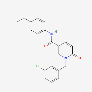 molecular formula C22H21ClN2O2 B3312408 1-(3-chlorobenzyl)-N-(4-isopropylphenyl)-6-oxo-1,6-dihydropyridine-3-carboxamide CAS No. 946311-82-6