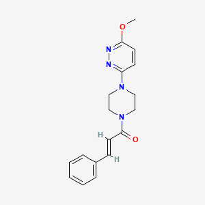 molecular formula C18H20N4O2 B3312425 (E)-1-(4-(6-methoxypyridazin-3-yl)piperazin-1-yl)-3-phenylprop-2-en-1-one CAS No. 946312-85-2