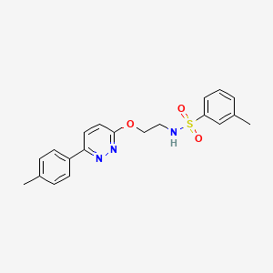 molecular formula C20H21N3O3S B3312436 3-methyl-N-(2-((6-(p-tolyl)pyridazin-3-yl)oxy)ethyl)benzenesulfonamide CAS No. 946316-34-3