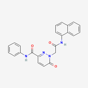 molecular formula C23H18N4O3 B3312450 1-(2-(naphthalen-1-ylamino)-2-oxoethyl)-6-oxo-N-phenyl-1,6-dihydropyridazine-3-carboxamide CAS No. 946316-99-0