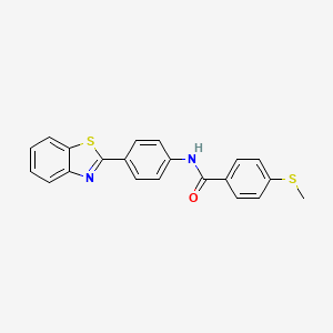N-(4-(benzo[d]thiazol-2-yl)phenyl)-4-(methylthio)benzamide