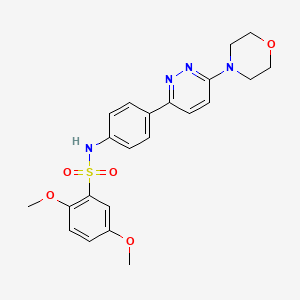 molecular formula C22H24N4O5S B3312488 2,5-dimethoxy-N-(4-(6-morpholinopyridazin-3-yl)phenyl)benzenesulfonamide CAS No. 946317-86-8