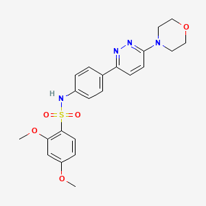 molecular formula C22H24N4O5S B3312499 2,4-dimethoxy-N-(4-(6-morpholinopyridazin-3-yl)phenyl)benzenesulfonamide CAS No. 946318-01-0