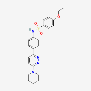 molecular formula C23H26N4O3S B3312525 4-ethoxy-N-[4-(6-piperidin-1-ylpyridazin-3-yl)phenyl]benzenesulfonamide CAS No. 946318-56-5