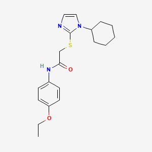 molecular formula C19H25N3O2S B3312543 2-((1-cyclohexyl-1H-imidazol-2-yl)thio)-N-(4-ethoxyphenyl)acetamide CAS No. 946319-85-3