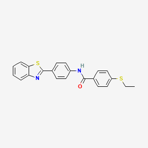 molecular formula C22H18N2OS2 B3312557 N-(4-(benzo[d]thiazol-2-yl)phenyl)-4-(ethylthio)benzamide CAS No. 946320-35-0