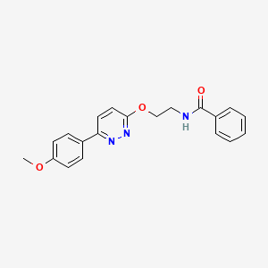 molecular formula C20H19N3O3 B3312591 N-(2-((6-(4-methoxyphenyl)pyridazin-3-yl)oxy)ethyl)benzamide CAS No. 946321-17-1