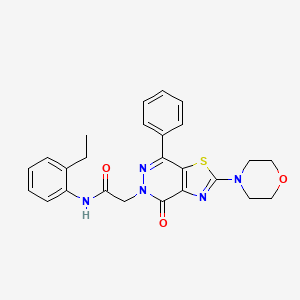 molecular formula C25H25N5O3S B3312621 N-(2-ethylphenyl)-2-(2-morpholino-4-oxo-7-phenylthiazolo[4,5-d]pyridazin-5(4H)-yl)acetamide CAS No. 946321-93-3